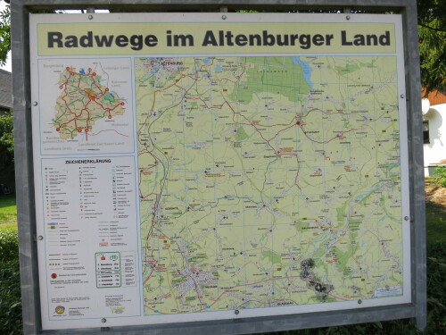 Schild "Radwege im Altenburger Land"
